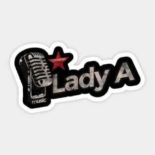 Lady A - Vintage Microphone Sticker